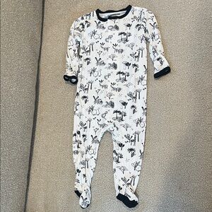 Magnetic Me Black and White Animal Print Footie